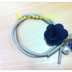 玫瑰花瓣+珍珠+雙繩髮圈